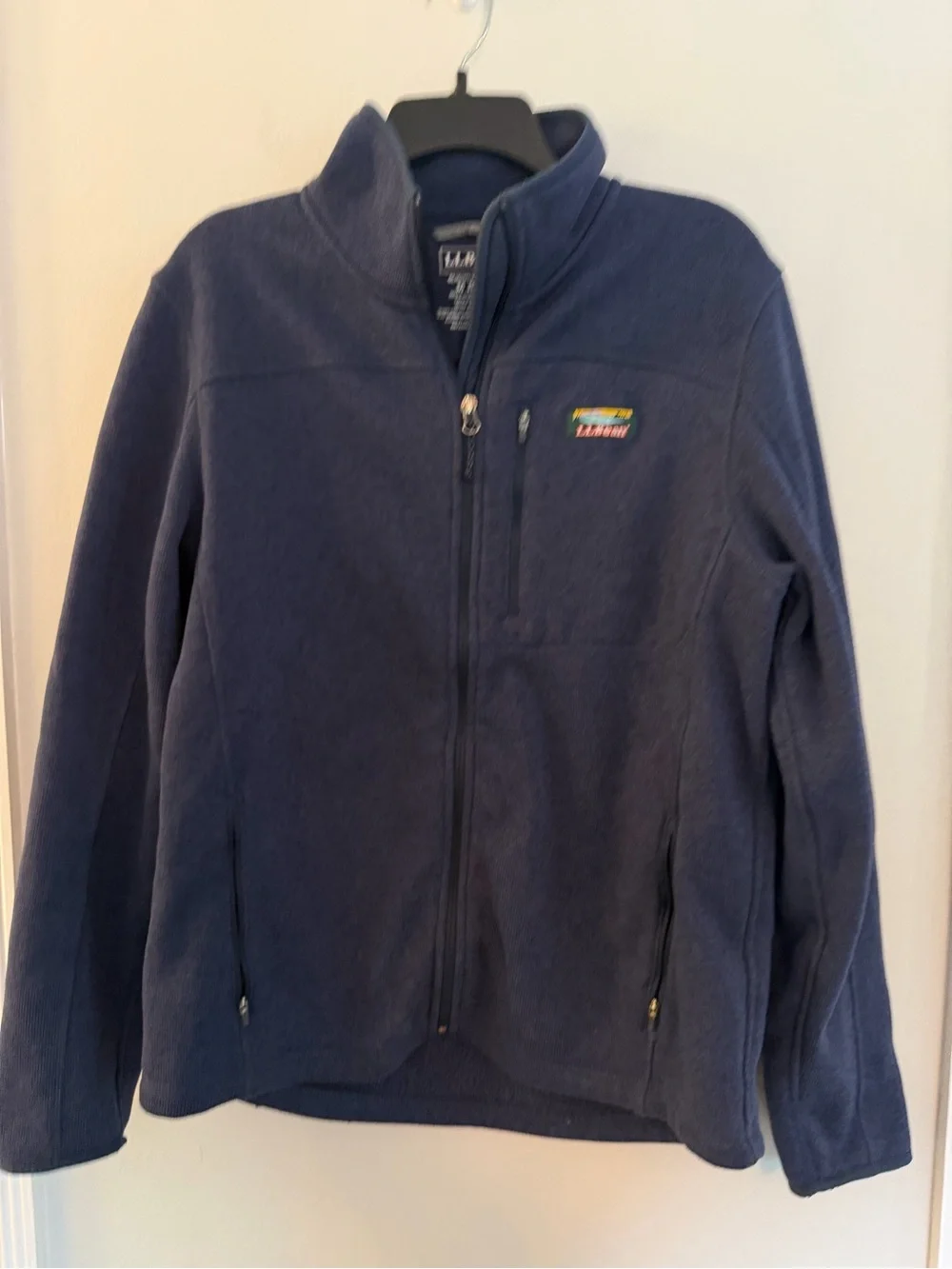 L.L.Bean Men’s Medium Navy Full Zip Sweater Fleece Jacket